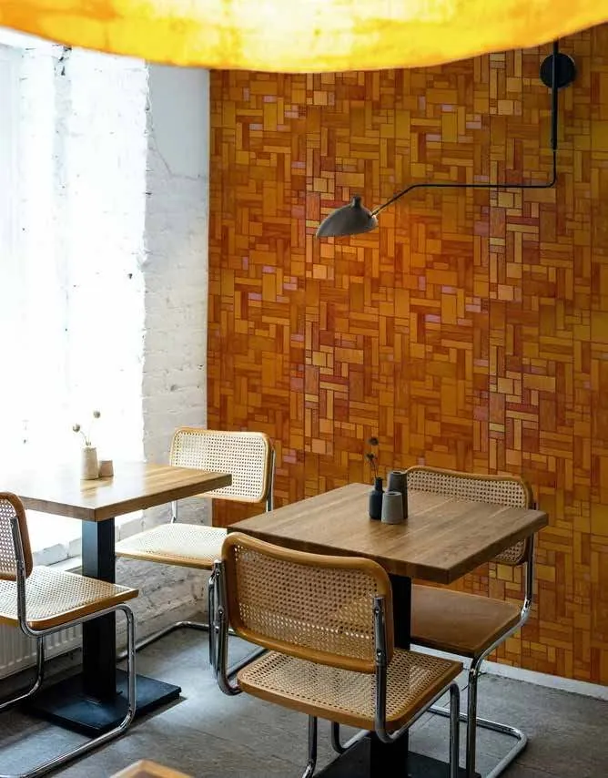 Trend Regio Brass mosaic in a cafe interior